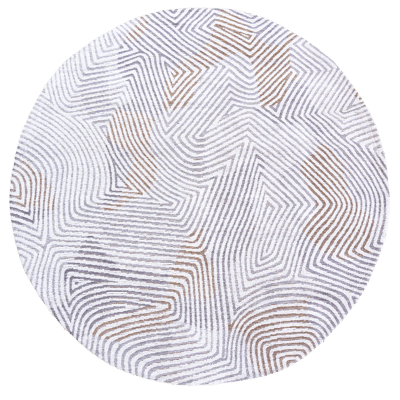 Wasbaar Binnen & Buiten Vloerkleed - 240 x 240 cm - Louis De Poortere Coral Oyster White - Laagpolig Tapijt - Gerecycled PET - Made in Belgium - Circulair