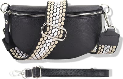 Stijlvolle heuptas voor dames van echt leer - Multifunctionele crossbody tas met verstelbare riemen