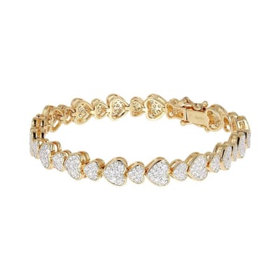 Tennis bracelet with Heart shape WSBZ01471Y.W
