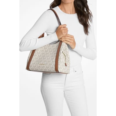 Michael Kors Large Shoulder Tote Bag Vanilla/lugg Size: OS | Handbags Outlet | Dames | Wit