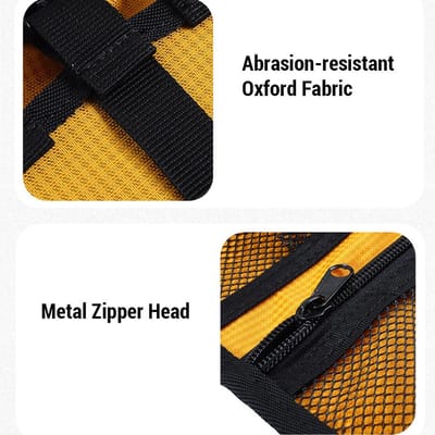 Sac de rangement suspendu pour escalade, sac de rangement suspendu pour équipement d'escalade, pochette d'organisation pour petits outils jaune