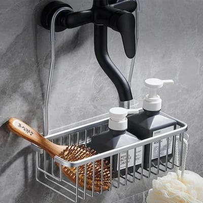 Aluminium Badkamerplank Zonder Boren, Doucheplank Planken Shampoo Houder, Mand Opbergorganizer Badkamer Accessoires gray