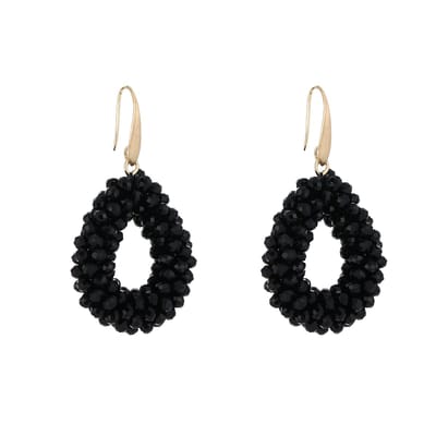 Oorbellen Crystal Glow - Zwart - Feestdagen - Kerst - Cadeau
