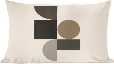 Sierkussens - Kussentjes Woonkamer - 60x40 cm - Aardetinten - Abstracte compositie - Eenvoudige vormen