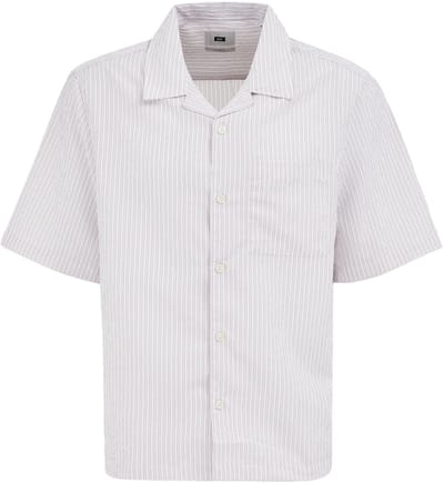 WE Fashion Heren relaxed fit seersucker overhemd