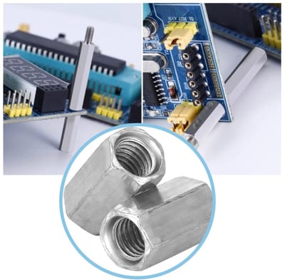 Dailygoods- Zeskantmoer 10 Stuks - Gegalvaniseerd Koolstofstaal - Hoge Sterkte - Corrosiebestendig - Voor Industriële Montage - Professionele Kwaliteit - Moeren