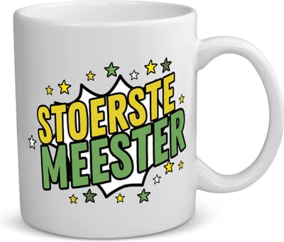 Akyol - stoerste meester koffiemok - theemok - Meester - beste meester - school - verjaardagscadeau - afscheidscadeau - kado - 350 ML inhoud