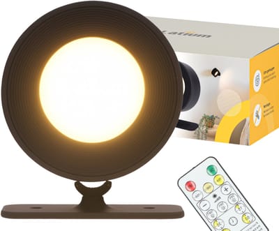 Latium Oplaadbare Wandlamp met Afstandsbediening voor Binnen - Dimbaar en te Bevestigen zonder Boren - USB Oplaadbaar - 3 Lichtkleuren - Zwart