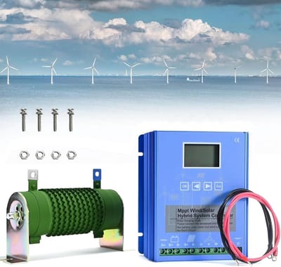 Hybride Laadregelaar - Zonne Wind - Off-grid Energie - MPPT Druk Technologie - 14.5 x 16.7 x 6.2 cm