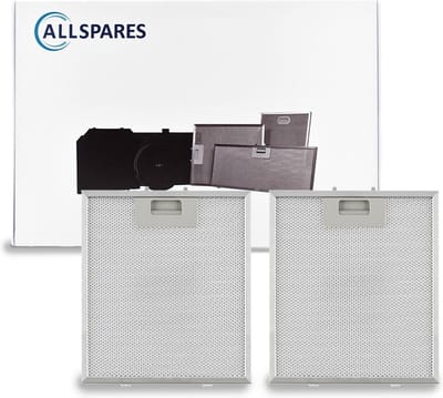 AllSpares Metaalfilter (2st.) voor afzuigkappen geschikt voor Klarstein 10030465 (260x230mm)