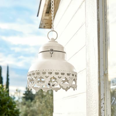 LOBERON LED-lantaarn Cornell antiekwit