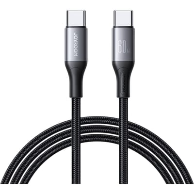 Joyroom 60W USB-C Fast Charging Data Cord Zwart 1m