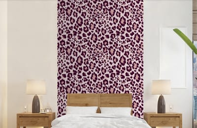 Behang - Fotobehang Patronen - Panter - Roze - Breedte 150 cm x hoogte 240 cm