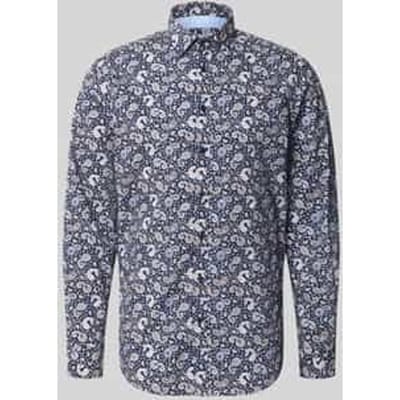 Regular fit vrijetijdsoverhemd met paisleymotief en kentkraag