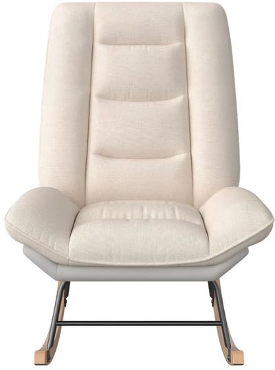 SP® Schommelstoel - Laadcapaciteit 110kg - Relaxstoel - Woonkamerstoel Schommelstoel - Beige/Grijs - 79cm x 100cm x 65cm