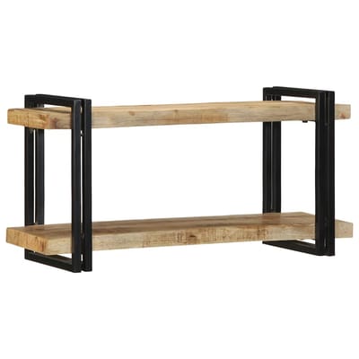 vidaXL - Wandschap - 90x33x45 - cm - massief - ruw - mangohout