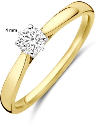 14K Bicolor Gouden Ring Lab Grown Diamant 0.25ct H SI – 4209122