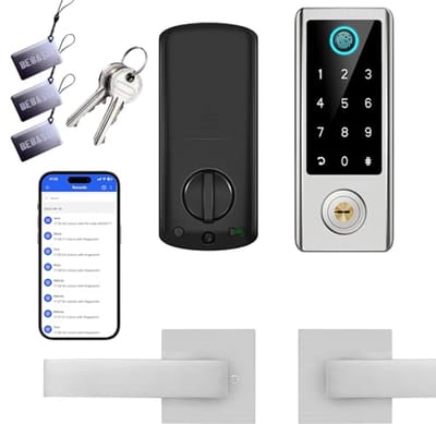 Slim Vingerafdrukdeurslot met App Bediening - Sleutelloos Toegangsdeurslot met Digitaal Touchscreen