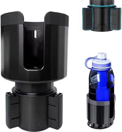 Verstelbare Bekerhouder Auto - Cupholder - Antislip & Schokdempend - Telescopisch Verstelbaar - Tot 1.2L Bekers - Voor Auto & Woon-werkverkeer