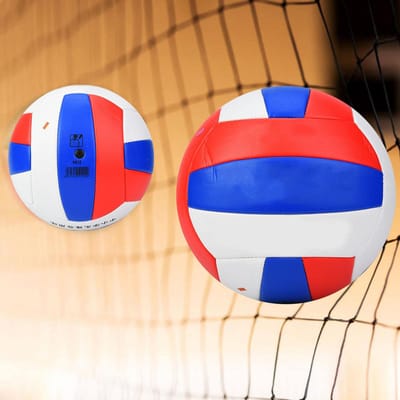 Ballon de Volley-ball Souple Professionnel Intérieur Extérieur PU Taille Officielle 5 Filet Aiguille