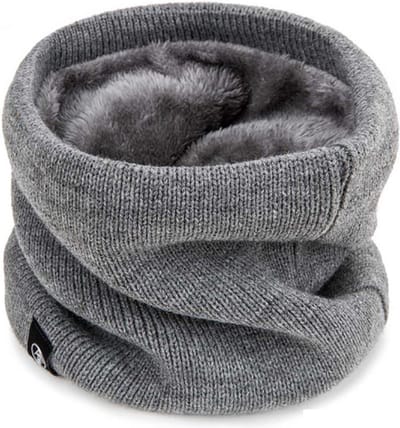Livano Nekwarmer - Dames - Fleece - Motor - Bandana - Masker - Colsjaal - Sjaal - Gewatteerd - Skiën - Warm - Herfst - Donker Grijs