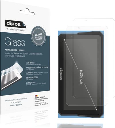 dipos – 2x Matte Pantserfolie geschikt voor Carpuride W602BS Pro | 9H Screenprotector