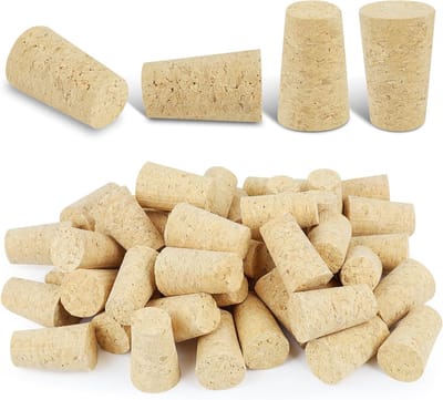 50 stuks kurken voor knutselen, geschikt voor wijnflessen, glazen flessen en bierflessen, cone-vormige kurken, ideaal voor creatieve projecten