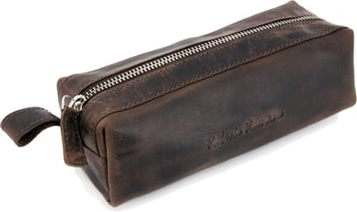 Roberto Romano etui - EMPOLI - bruin - echt leer - 20x6x7cm - JU-48214