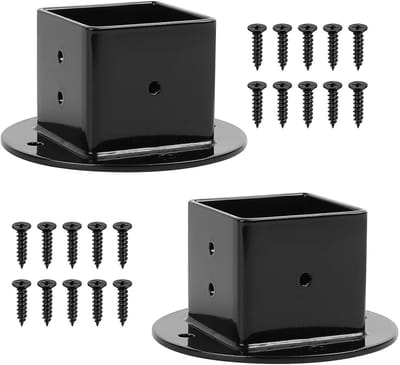 Solidchoice - Zwarte Schroef Sleeve voor 50x50 mm Houten Palen