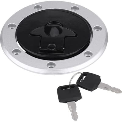 Auto Brandstof Benzinedop Tankdeksel met 2 Sleutels voor Kawasaki ZXR750 ZX 11 ZZR1100 ZX1100 GPZ1100 white