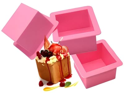Dailygoods- Siliconen Mal - 3 Stuks - Vierkante Cakevorm - Grote Kubus - Hars Gietwerk - Sieraden Maken Gereedschap - Bakvorm