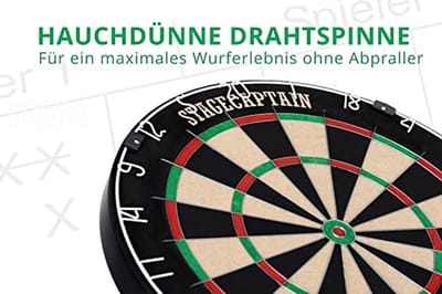 Professioneel Steeldartbord Set met Dunne Draden en 6 Darts – Inclusief Dartsurround en Flights