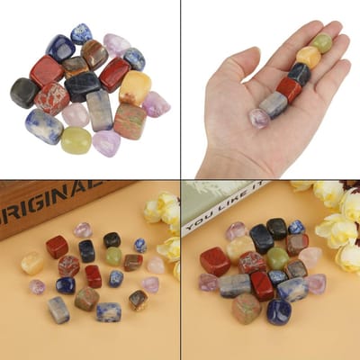 100g Pierre Naturelle Mini Pointe Cristal de Quartz Couleur Mélangée Éclats de Roche Chance Guérison beige