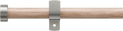 Extendable Curtain Rod 30-280cm, New Upgraded Dia 19mm Wood Grain Curtain Rod with End Cap End Cap End Pieces for Eyelet Curtains, Decorative Window Poles for Bedroom, Living Room