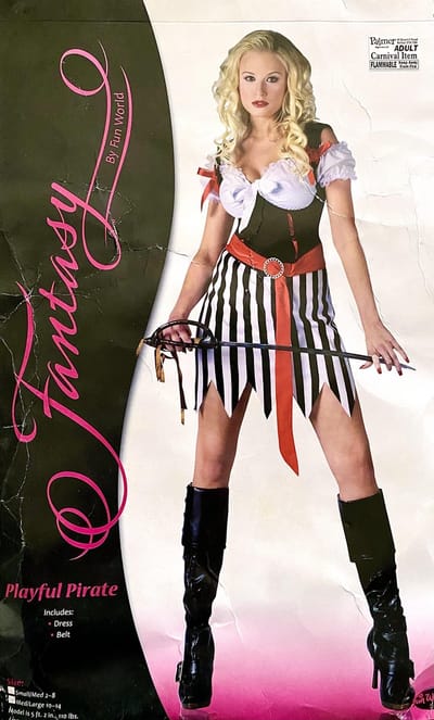 Fun World - Fantasy - Fun World - Carnaval - Verkleedpak - Playfull pirate - maat M/L - Piraat - verkleden - Jurk