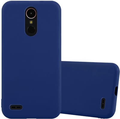Cadorabo Hoesje geschikt voor LG K10 2017 in CANDY DONKER BLAUW - Beschermhoes gemaakt van flexibel TPU silicone Case Cover