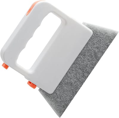 Raam Groeve Schoonmaker - Schoonmaakgereedschap - Vensterrails Reinigen - Herbruikbaar Stevig Ontwerp - 13.5x11.2x1cm - Oranje