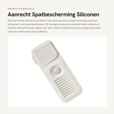 Dailygoods- Spatbescherming Eenvoudige Afvoer - Siliconen Gootsteen Mat - Druppelvanger - Opvouwbaar - Multifunctioneel - Keuken Accessoire - Gootsteenmat