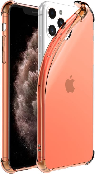 Smartphonica iPhone 11 Pro transparant siliconen hoesje - Rood geschikt voor iPhone 11 Pro