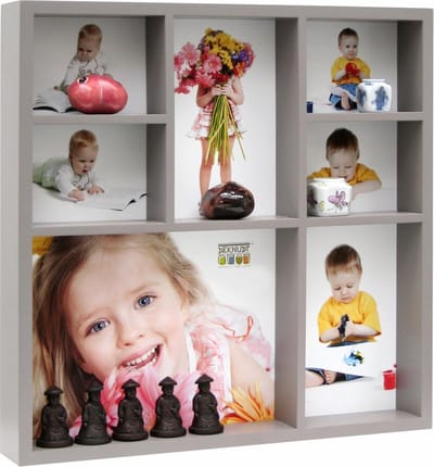 Deknudt Frames verzamelkader S66XL9 E7 - hout - 7 vakjes - 30x30 cm