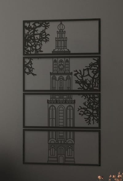 Wanddecoratie | Martinitoren Groningen - XL (80x145cm)