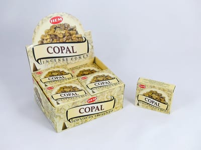 HEM Wierook Kegels / Cones - Kopal / Copal - Voordeelbox (12 Pakjes / 120 Kegels)