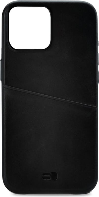 Senza Pure Leather Cover with Card Slot - Geschikt voor Apple iPhone 14 Pro Max - Deep Black