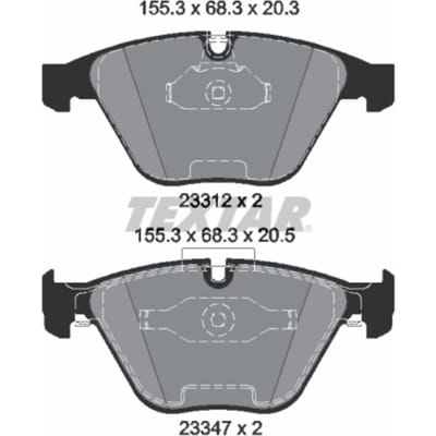 Remblokset TEXTAR 2331207, voor
