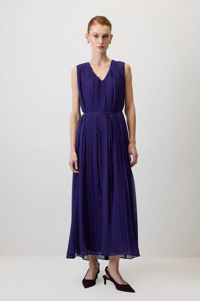 Touché Privé - Geplooide chiffon overgooier - Paars - Dames