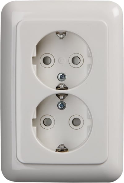 BUSCH-JAEGER Reflex Inbouw wandcontactdoos (wcd) 2-voudig RA vlak model polar wit