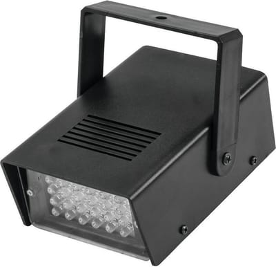 EUROLITE LED Disco Strobe White Sound – Compacte LED Stroboscoop – Wit Licht – Muziekgestuurd – Voor Feest en Decoratie