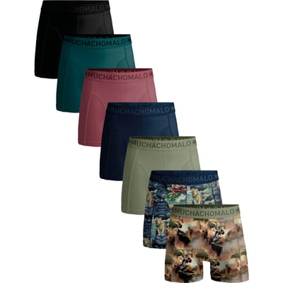 Muchachomalo Heren Boxershorts – 7 Pack – 95% Katoen – Normale Lengte – Heren Onderbroeken