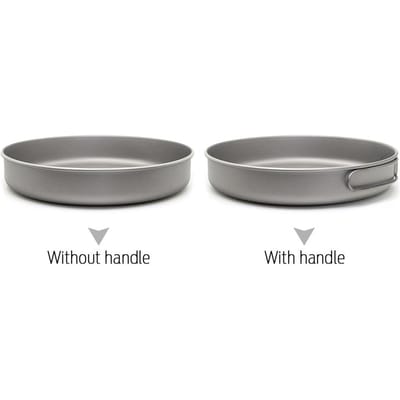 Ultralichte Titanium Koekenpan Buiten Kamperen Wandelen Picknick Koken Koekenpan Without handle gray