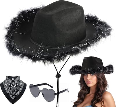 Stijlvolle Cowboyhut voor Mannen en Vrouwen met Accessoires voor Feestjes en Carnavalskostuums
